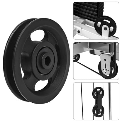 Gym Pulley 100 mm, Pulley Equipment Steel Cable Gym Pulley for Lifting Spare Parts Gym Multi-Function, 2 Pieces - color: 100mm-2 PCS-P