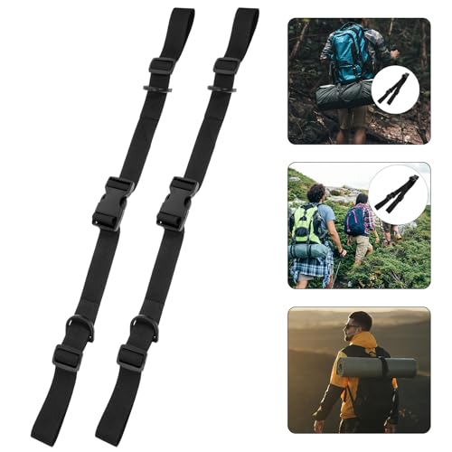 GALPADA 2pcs Adjustable Woven Bundle Straps with Quick Release Buckles, Sturdy Securing Tie-Down Straps for Tent, Backpack, Yoga Mat, and Cargo Fixing