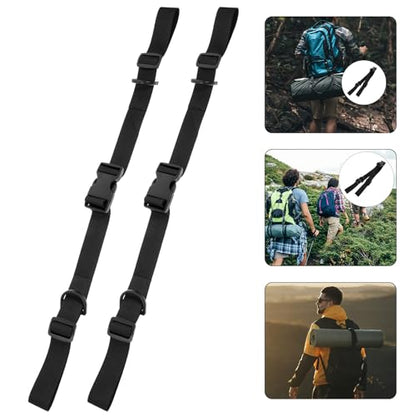 GALPADA 2pcs Adjustable Woven Bundle Straps with Quick Release Buckles, Sturdy Securing Tie-Down Straps for Tent, Backpack, Yoga Mat, and Cargo Fixing