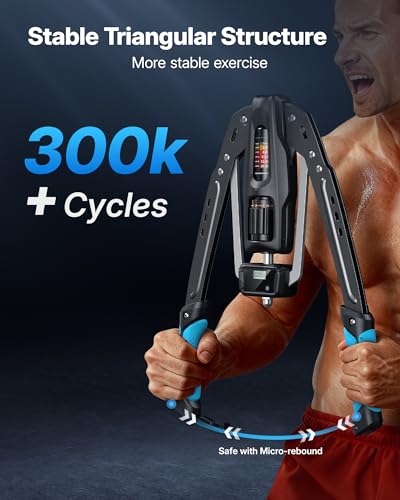 Merach Twister Arm Trainer, 22-440lb Hydraulic Power, Adjustable Home Chest Expander, Shoulder Muscle Training Fitness Equipment, Arm Enhanced Exercise Strengthener - color: Blue, size: promax