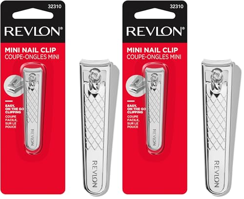 Revlon Compact Nail Clipper | Silver | Pack of 2 - size: 1 Count (Pack of 2)