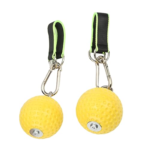 Climbing Pull Up Hand Grips Ball Set | Secure Hold Arm Strength Training for Rock Climbers/Athletes | 2 Grip Balls + 2 Webbing & Buckles | Long - Lasting PU & Steel Construction (97mm Model)