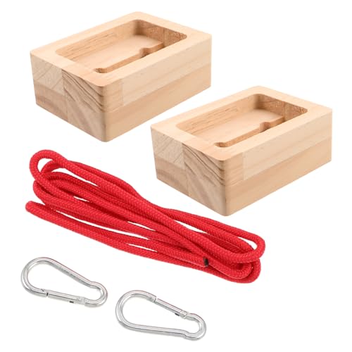 GALPADA Portable Wooden Hangboard for Climbers 2pcs Fingerboard Training Set for Rock Climbing Grip Strength Indoor and Outdoor Use