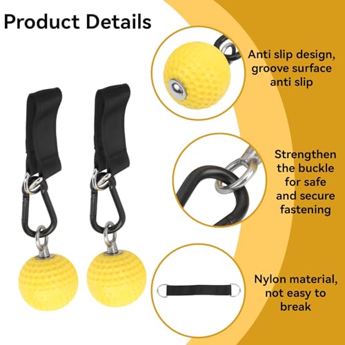 Pull up Ball Grip, Rock Climbing Grip with Strap Pull up Handles Hooks Non Slip Hand Hold Strength Trainer Exerciser Rock Climbing Accessories and Training Equipment for Bouldering Fitness and Workout