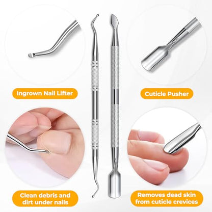 Toenail Clippers for Seniors Thick Ingrown Toenails, Large Angled Nail Clippers for Men with Catcher, Heavy Duty Slanted Fingernail Clipper Long Handle Nail Cutter Gifts for Men Women Adults - style: Black Nail Clippers Set