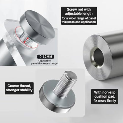 Standoff Screws 1 x 1 Inch Mediee 20 Pack Sign Standoff Stainless Steel Stand Off Wall Mounts Standoffs Mounting Hardware for Acrylic Signs