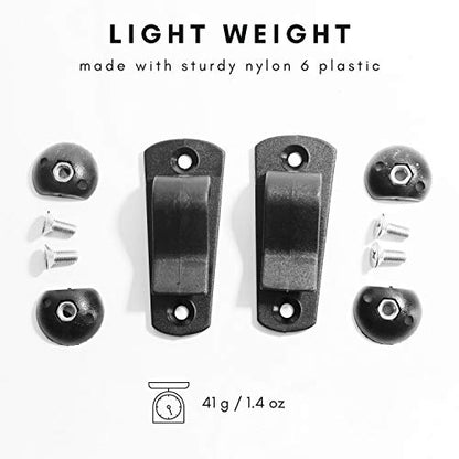Vincita Bicycle Pannier Hooks DIY Mounting Hardware Kit for 13mm Rear Racks | Heavy-Duty Nylon 6 Replacement Clips Set of 2 to Convert Backpacks or Totes - size: Individual Hook Style / Rack Diameter Up to 13mm