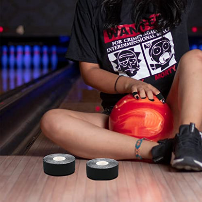 Cosmos 2 Rolls Bowling Finger Tape Elastic Thumb Tape Protective Bowling Ball Accessories for Bowler Sport Exercise Workout, Each Roll 2.5 cm Wide x 5m