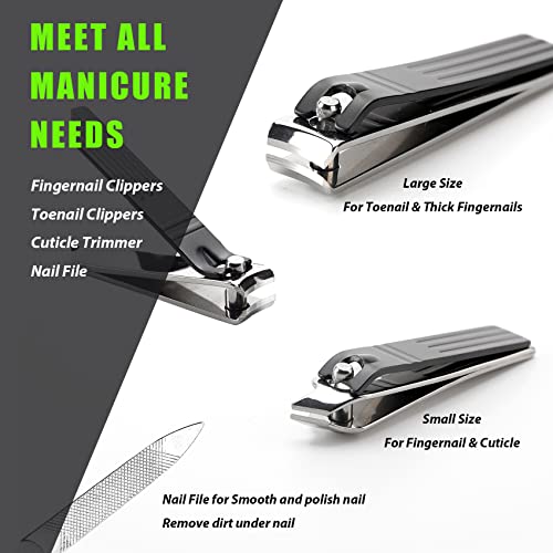 Heavy Duty Podiatrist Toenail Clippers for Thick and Ingrown Nails, Toe Nail Clippers Sets for Men Women Seniors, Stainless Steel 4PCS - size: 4 Piece Set