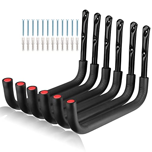 Kayak Storage Racks, Wall Mount Garage Storage Hooks for Kayaks, SUP, Paddle Boards and Surfboards, Heavy Duty Hangers - size: 15.5in-6 Pack