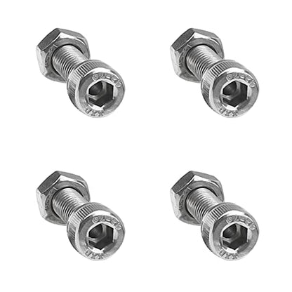 4Pcs 304 Stainless Steel Cylindrical Hollow Hexagon Socket Screw Lamp Threading Through Hole Bolt with Nut (M8x25) - size: M8x25