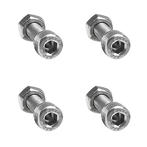 4Pcs 304 Stainless Steel Cylindrical Hollow Hexagon Socket Screw Lamp Threading Through Hole Bolt with Nut (M8x25) - size: M8x25
