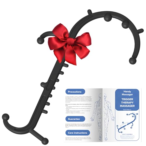 Ranarose Deep Tissue Back & Neck Massager - Back Massager Stick for Pain Relief, Muscle Knot Remover, Trigger Point Massage Tool for Full Body, Shoulders, Legs - Pressure Point Massage Tool (Black) - color: Black