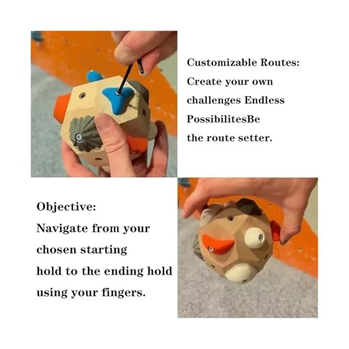 Wooden Handcrafted Boulder Block for Grip Power Precision Functional Fitness Decor Craft