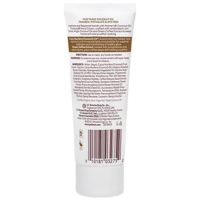 Palmer's Coconut Oil Hand Cream, Moisturizing Formula for Dry Skin (3.4 Oz) | Deeply Moisturizing, Green Coffee for Youthful Radiance, Hydrates & Replenishes Hands 48hr Moisture, Travel Size Hand Lotion - size: 3.4 Fl Oz (Pack of 1)
