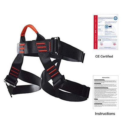 Climbing belts, Safe Seat Belts for Tree Climbing Outdoor Training Caving Rock Climbing Rappelling Equip - Half Body Guide belt for Women Man and Novice