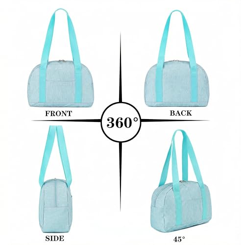 Mini Gym Bag for Women Girls, 12 inch Small Gym Tote, Lightweight Small Carry On Duffle Bag for Travel Sports - color: Light Green