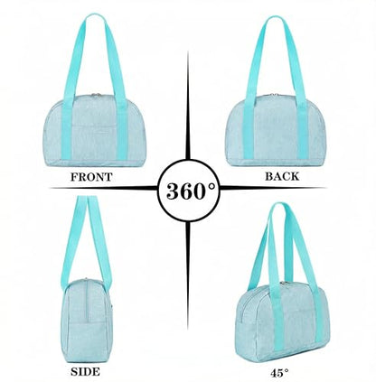 Mini Gym Bag for Women Girls, 12 inch Small Gym Tote, Lightweight Small Carry On Duffle Bag for Travel Sports - color: Light Green