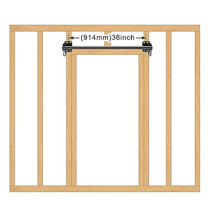 SELEWARE Fully Welded Heavy Duty Pull Up Bar Wall Mount Chin Up Bar for Doorway, Beam & Joist | Mounted Pull Up Bar with Resistance Band Hooks, Supports 440 lb Capacity