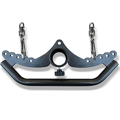 Adjustable Lat Pull down Bar, Cable Machine Attachments for Gym, Home Gym Fitness T-bar Row Pulldown Attachments, Lat Pull Down Machine Wide Grip Neutral Grip Handle - color: SP-B05