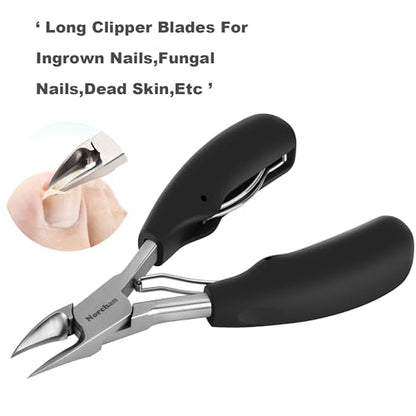420J2 Stainless Steel Nail Clipper Set for Thick Nails with Nail File
