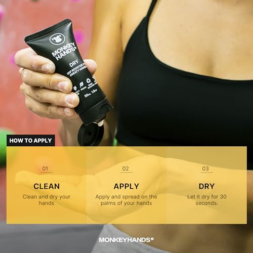 MonkeyHands Dry - Grip Booster - Dry Hands - Overgrip - Padel Racket, Tennis, Golf, Ping Pong, Climbing, Calisthenics, Gym, Pole Dance and more - HighPerformance - Skin friendly, Vegan, Without