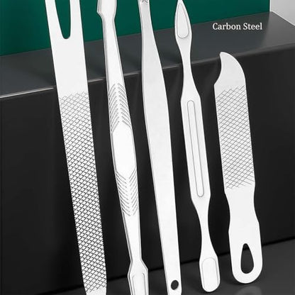 19-Pcs Professional Nail Kit & Manicure Set, Complete Nail Cutter Set with Travel Case, Includes Cuticle Trimmer & Nail Design Tools for Men & Women Fingernail Grooming(Gold)
