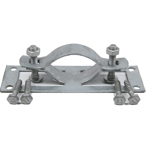 2-3/8" Fence Bracket SupConn (12Pcs), Steel to Wood Fence Brackets,Fence Brackets for Metal Posts,Metal Fence Post Brackets - Fence Post Repair (Include Screws) - size: 12pcs