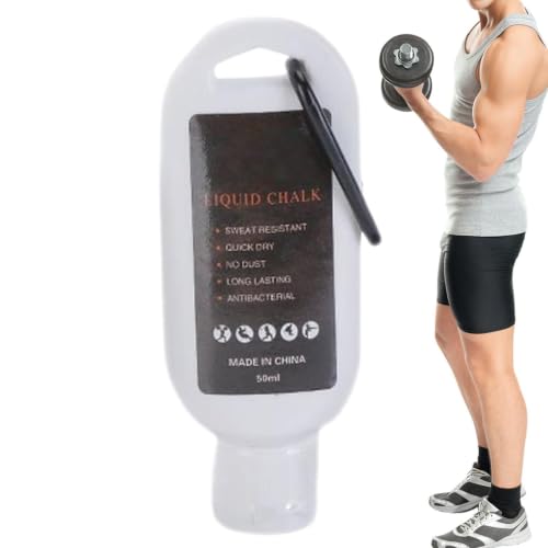 Chalk Liquid Grip Enhancer Sports Powder | Sports Liquid Grip Chalk for Rock Climbing Badminton Weightlifting Gymnastics Fitness Tennis Golf - color: White, size: 50ML