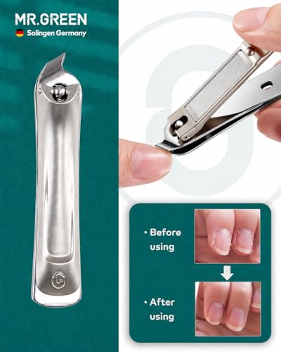 MR.GREEN 6-in-1 Nail Clippers Manicure Set Pedicure Kit for Men and Women | German Stainless Steel, Professional Finger & Toe Nail Clippers, Simplified & Practical Grooming Kit, Exquisite Leather Case - size: 6 in 1