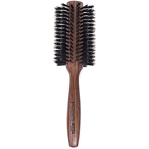 Spornette Deville Boar Bristle Round Brush for Women - Large Round Hair Brush for Blow Drying, Curling & Styling - Adds Shine, Volume & Lift to All Hair Types (2.5 Inch) - size: 2.5 Inch