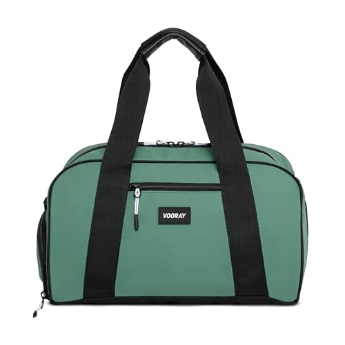 Vooray Burner Small Gym Bag for Women and Men, 23L | Lightweight Duffle Bag with Shoe Compartment, Water Bottle Pocket, Magnetic Handles, Adjustable Strap, Use for Sports, Travel - color: 23L - Sage
