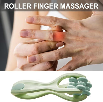 2pcs Finger Massager for Arthritis Pain Relief Manual Roller Green | Hand Thumb Palm Foot Acupressure Massage Tools for Arthritis Massager Mothers Day Gift for Woman - color: Light Green