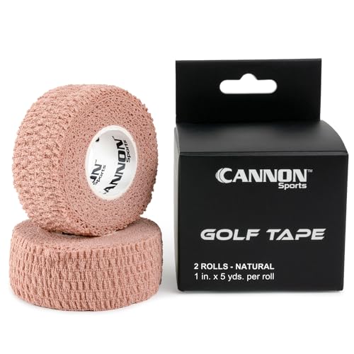 Cannon Sports 2 Pack Golfers Tape for Fingers and Hands | 1” x 5 Yards All Weather Blister Protection Non-Sticky Tape (Natural, 2 Pack) - color: Natural