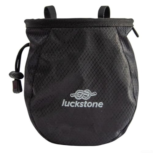 Climbing Chalk Bag with Adjustable Waist Belt, Nonslip Magnesium Powder Pouch for Rock Climbing and Weightlifting - color: Black