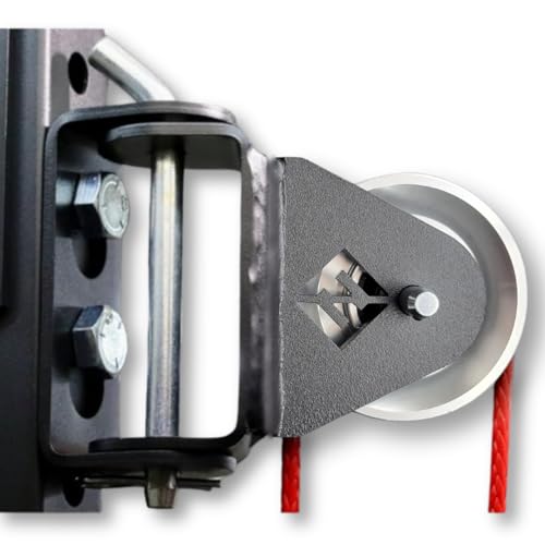 F&F STEEL Rack Mounted Swivel Pulley - 180 Degree Smooth-Glide Pulley for Full-Body Workouts, Home Gym Compatible - style: RMSP - Silver Aluminum Wheel