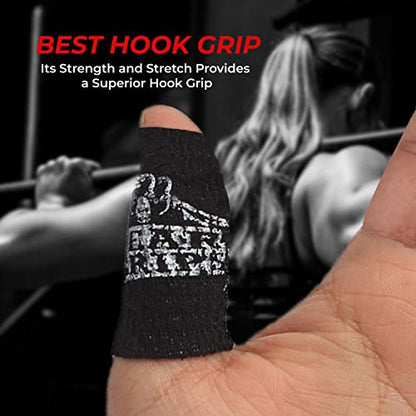 Bear Grips Weightlifting Tape | Thumb Tape, Athletic Wrist Tape, Finger Tape | Weight Lifting Tape, Sport Tape, 3-Pack | Tactical Tape, Stretchy Hand Tape, Gym Tape, WOD Tape, Hook Grip Tape, Workout - color: BG Black