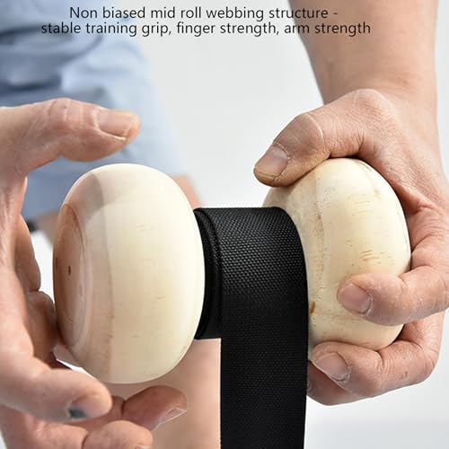 Adjustable Forearm Trainer with Natural Wood Handle – Wrist Roller Forearm Exerciser for Grip Finger & Arm Stability Training