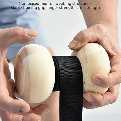 Adjustable Forearm Trainer with Natural Wood Handle – Wrist Roller Forearm Exerciser for Grip Finger & Arm Stability Training