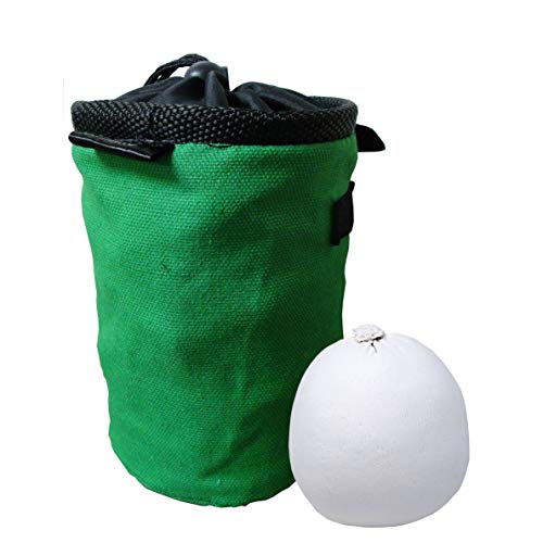 Z ATHLETIC Chalk & Bag Combo for Gymnastics, Climbing, and Weight Lifting (3oz, Multiple Colors) - color: Green
