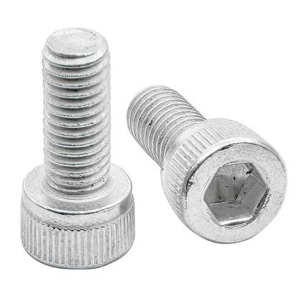 M5 x 12mm Hex Socket Head Cap Screws Bolts,6063 Aluminum Alloy Socket Head Cap Bolt Fasteners,Silver(10Pcs) - size: M5 x 12mm