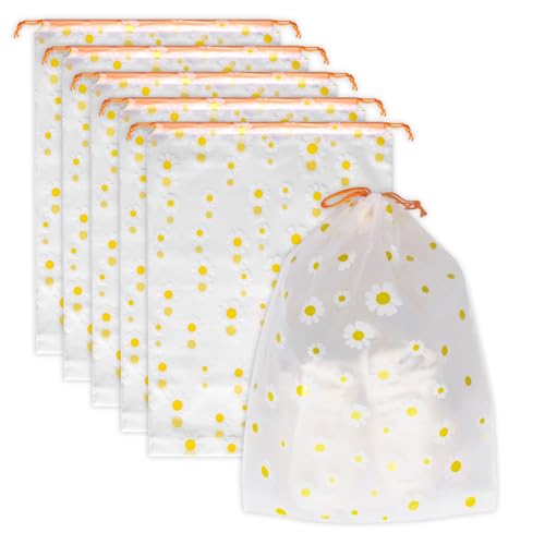 Shoe Bags for Travel, 15.7" x 11.8" Travel Shoe Bags for Packing, Large Waterproof Portable Travel Shoe Storage Bags Travel Essentials Women for and Men (5, Daisy) - color: Daisy