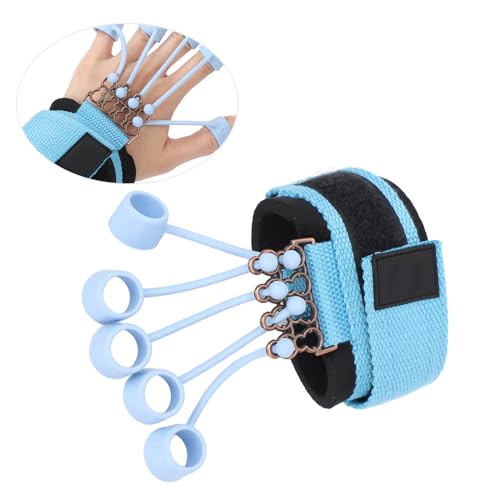 TARSHYRY Finger Strengthener, Silicone Finger Exerciser with Adjustable Wrist Strap, 6 Resistance Levels for Fingers Flexion Extension Training, Hand Grip Strength Trainer for Rock - color: #612
