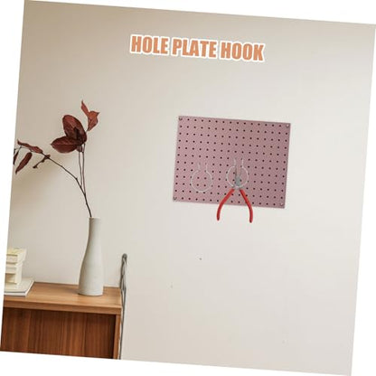 10pcs Heavy Duty Metal Pegboard Hooks Silver Round Hanging Board Organizers for Garage and Craft Room Storage Compatible Standard Pegboards