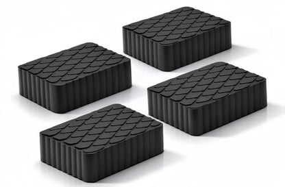 Anti-Skid Solid Rubber Auto Lift Pads – 4 Pack Heavy Duty Lift Blocks for Floor Jacks, Jack Stands & Car Lifts, 3000 Lbs Loading Capacity, 6.3" x 4.7" x 2.0" Size for Frame Protection - size: 6.3" x 4.7" x 2.0"