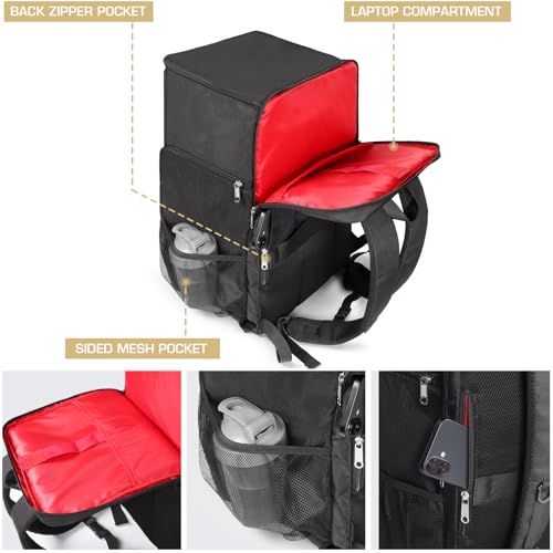 Gatycallaty Sneaker Bag Travel Shoes Duffel Bag Carry On Adjustable Compartment for Workout Travel Gym (Red) - color: Red