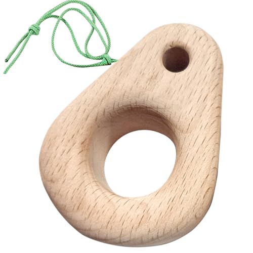 Hangboard Rock Climbing Multi-Depth Grip Pockets Finger Strength | Small Climbing Grip Trainer Board Wood Texture for Home Gym Travel - size: 78mm