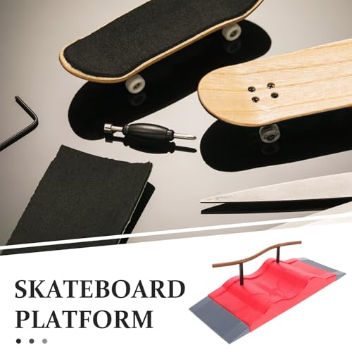 Wakauto Mini Skate Park Finger Skateboard Ramp Fingerboard Training Prop for Tricks Smooth Surface Skatepark Part for Kids Creative .62 X 4.01 X 2.71 in
