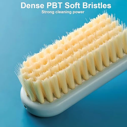 3 Pack Shoe Brush for Cleaning Shoe Scrubber Brushes Shoe Cleaner Brush | Shoe Cleaning Brush with Ergonomic Long Handled Gentle Soft Bristle Scrub Brush for Sneakers,Tennis,Canvas,White Shoes
