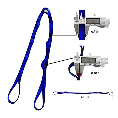 2Pcs Daisy Chain Rope High Strength Nylon Loops Adjustable Yoga Pilates Rope Swing Extension Straps Strong Daisy Chains (Blue)